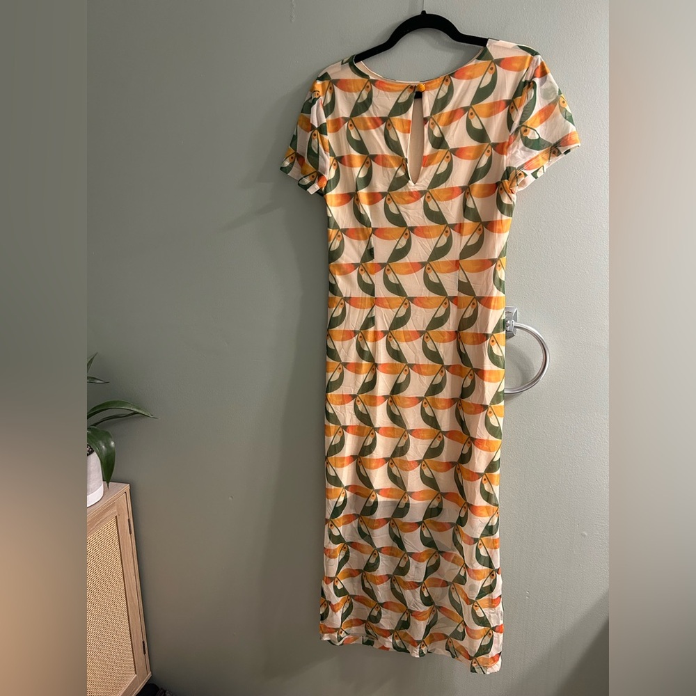 NWT Anthropologie farm Rio printed midi dress summer vacation - Picture 9 of 12